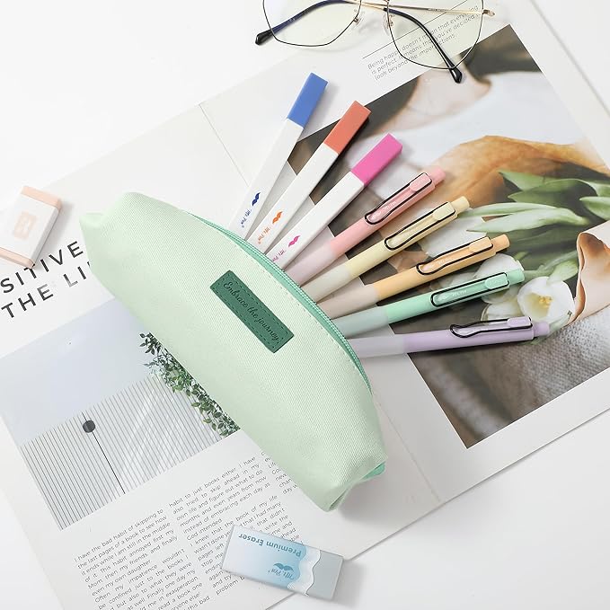 Mr. Pen- Cute Pencil Case Pouch, Laurel Color, Multipurpose Canvas Bible Pencil Pouch