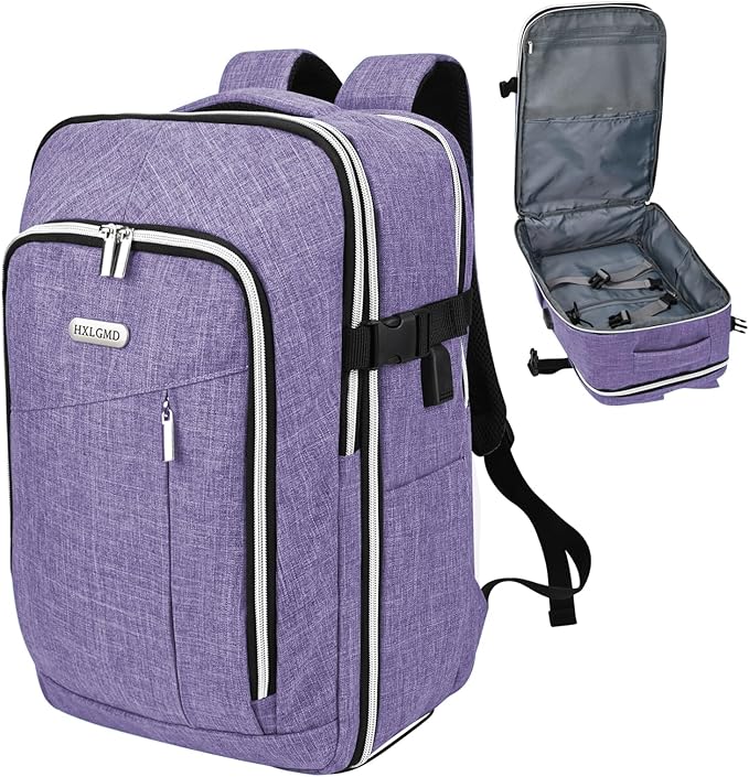 Personal Item Travel Carry On Luggage Backpack for Women Men Flight Approved Casual Weekender Laptop Bag for College Business Outdoors Hiking Water Resistant Lightweight Daypack with USB Charging Port
