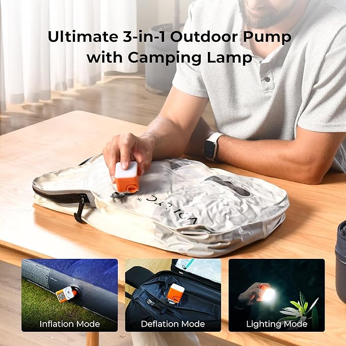 25L Waterproof Travel Vacuum Bags with Pump, Tear-Resistant Design,Lightweight Compression Storage, Durable Vacuum Seal Bags for Clothing Travel Luggage, Camping, Hiking & Road Trips