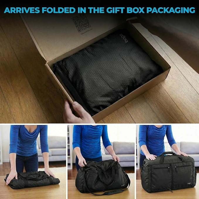 Bago Extra Large Duffle Bag for Travel Women & Men. Durable, Lightweight, Foldable Travel Duffel Bags For Traveling Women. 120L Duffle Bags Use As a Weekender Bag with Shoe Compartment, Checked Duffel