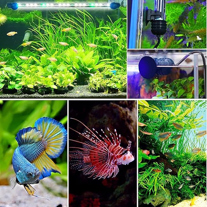 Submersible Aquarium Light Underwater Full Spectrum Fish Tank Light with Timer Auto On/Off,LED Aquarium Light Bar 3 Light Modes Dimmer Adjustable Brightness,7.48inch (with Timer&dimmer)