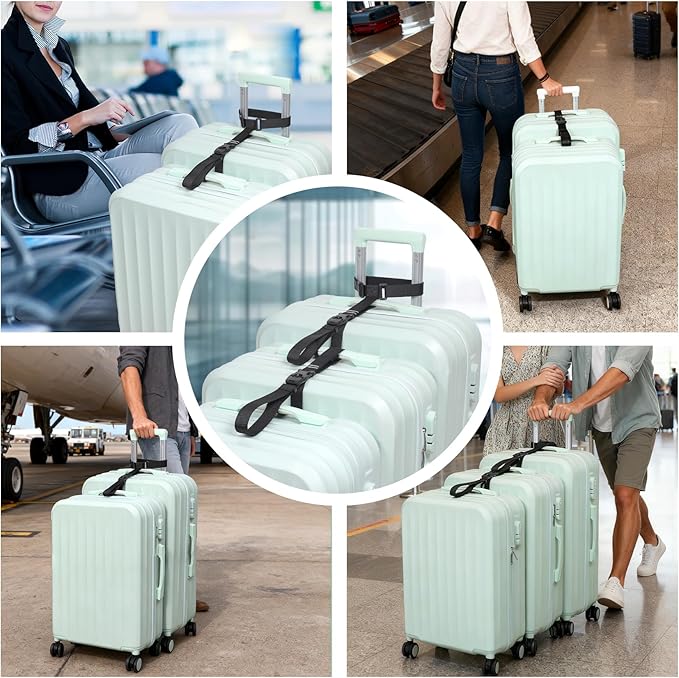 Vigorport Luggage Connector, Straps for Suitcase, Add A Bag Adjustable Attachment Accessories (Medium-Cam Buckle)