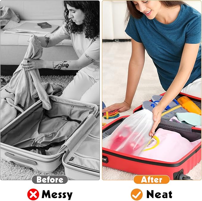 25 Pack Shoe Bags for Travel, 15.7" x 11.8" Large Clear Travel Shoe Bag with Colorful Drawstring Vacation Essentials Cruise Essentials Portable Drawstring Packing for Men & Women