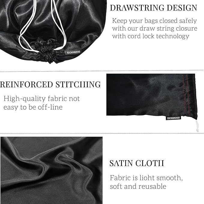 12 Pack Dust Bags for Handbags Storage Silk Cloth Bag With Drawstring Travel Storage Pouch for Handbag Purse Shoes Boots