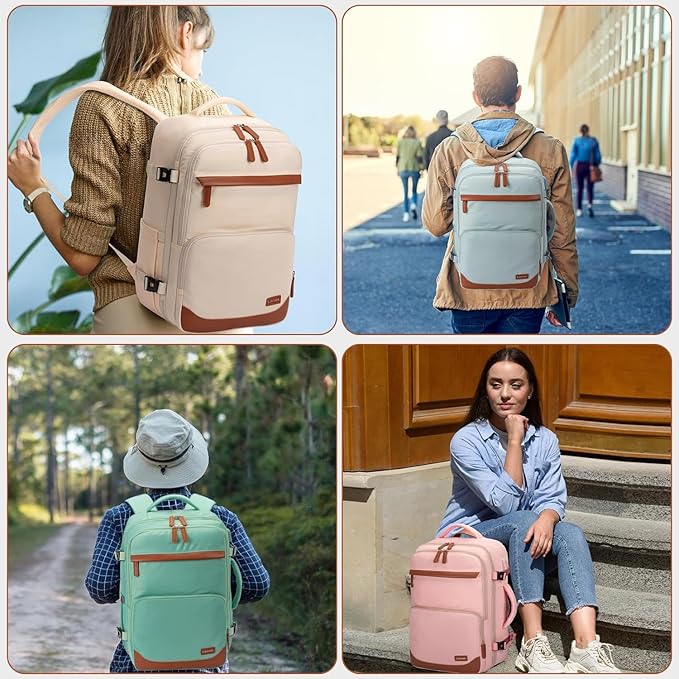 50L Travel Backpack, Water-Resistant Carry On Backpack for Men Women, Business Laptop Backpack for Trips & Commutes, Fits 18 Inch Laptop