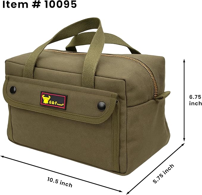 Waxed Canvas All Purpose Military Style Duffle Bag, Water-Resistant, Adjustable Strap, Fully Lined, Double Zipper Closure, heavy Duty, Olive Green