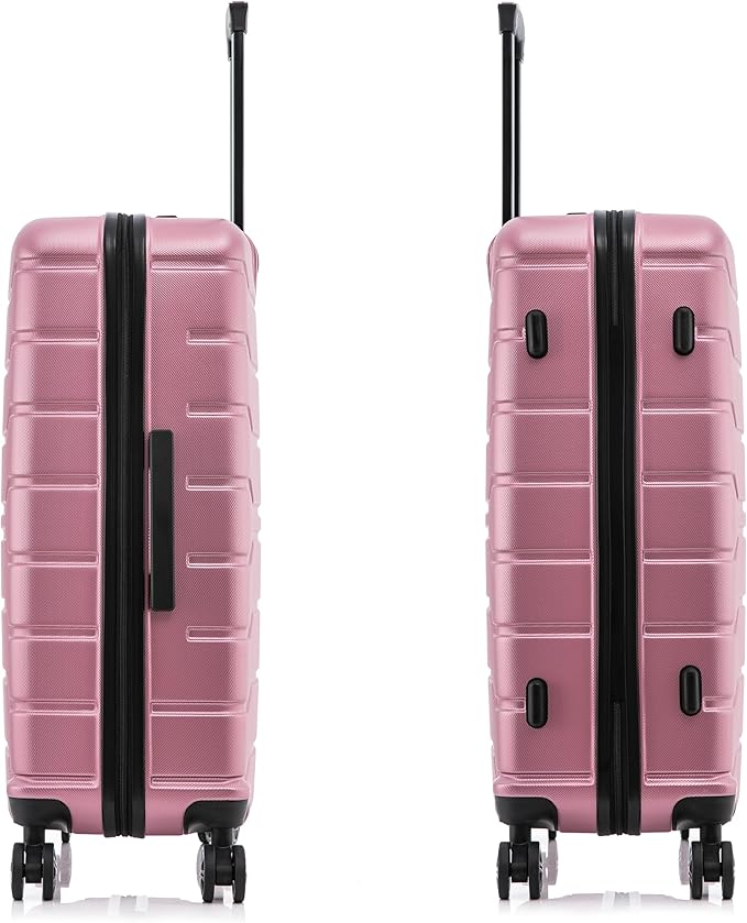 InUSA TREND Luggage with Spinner Wheels | Durable Lightweight Hardside Suitcase, Travel bag with Handle and Trolley, 28-Inch Large Checked luggage | Rose Gold
