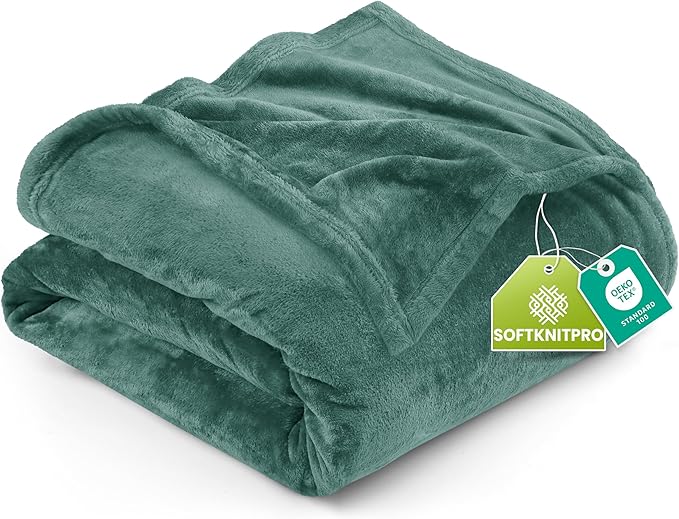 Utopia Bedding Fleece Blanket Twin Size Celadon 300GSM Luxury Anti-Static Fuzzy Soft Microfiber Bed Blanket (60x80 Inch)