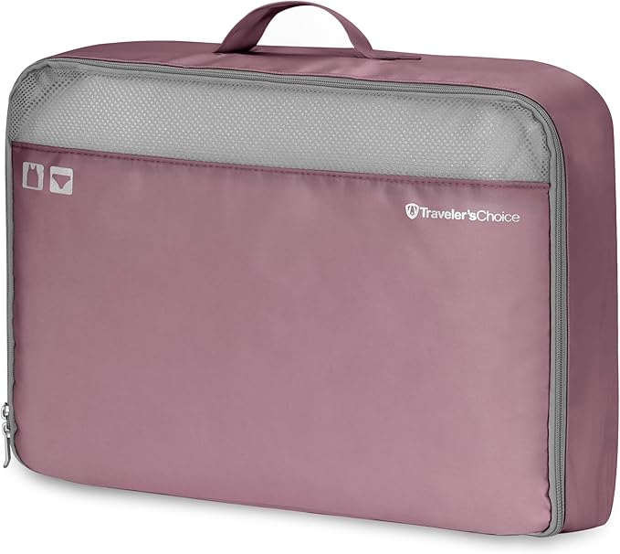 Traveler's Choice Cloverland Packing Cubes, 5-Piece Set, Mauve
