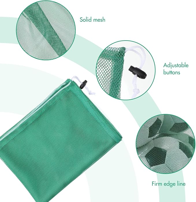 Berlune Large Mesh Laundry Bags, 24 x 36 Inch Bulk Wash Set with Drawstring for Commercial Use, Dorms, Vacation Rentals, Laundromats, Apartments & Facilities(Green,30)