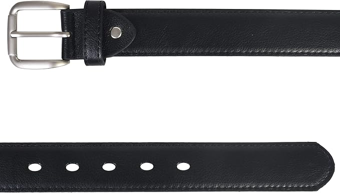 LB LEATHERBOSS Men's Black Leather Money Belt Sizes 32 Through 64