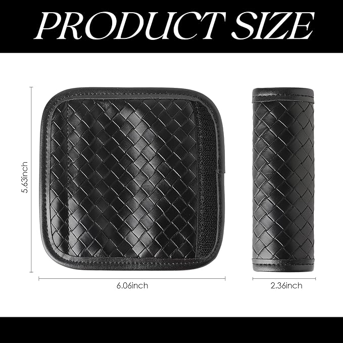 Luggage Handle Wraps -Suitcase Handle Wraps Travel Bag Handle Covers Suitcase Identifier Luggage Makers Covers(3Pcs-Black)