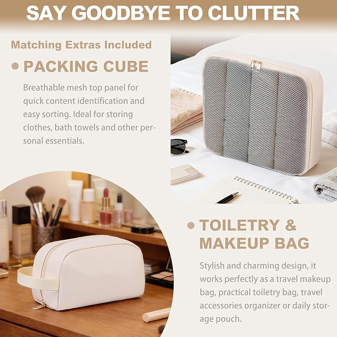 Large 3-in-1 Leather Duffle Bag for Travel Weekender Overnight Hospital Gym Bag for Men & Women, Carry On Airline Approved Personal Item Duffel Garment Bag Luggage with Shoe Compartment & Toiletry Bag