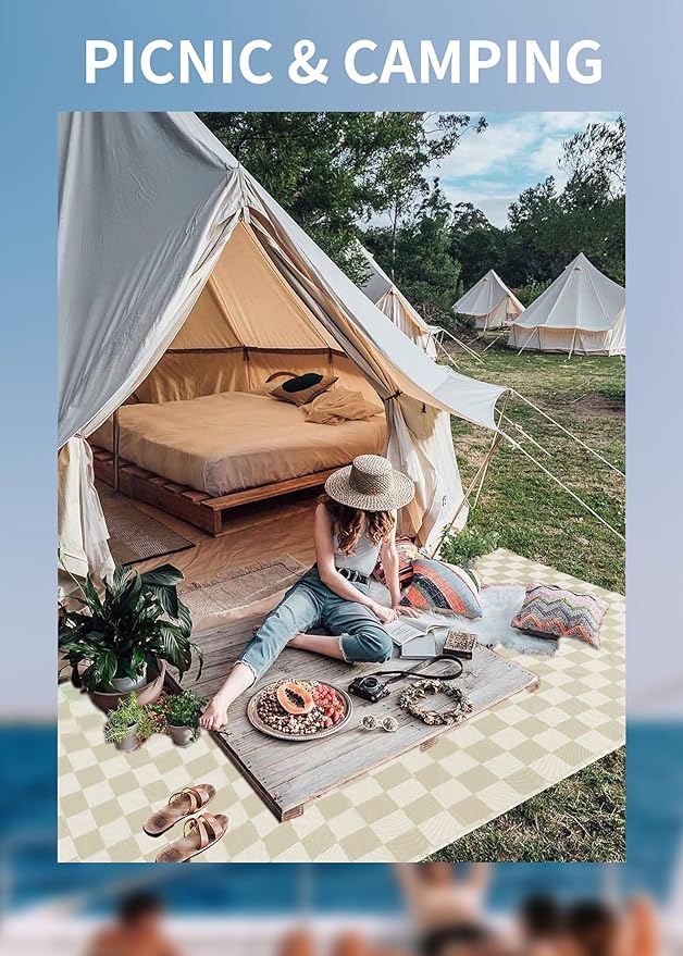 Antfuny Giant Beach Towel Blanket Autumn Outing Stuff for Women & Men Road Trip Camping Gear Ship Cruise Gear Must Haves Extra Large XXL Beige Plain PatternAirplane Accessories Travel Gadgets