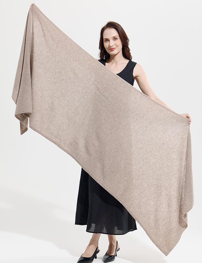 Soft Cashmere Blend Wrap Chic Scarf Stole for Women Wayfarer Travel Extra Large 87"x28"