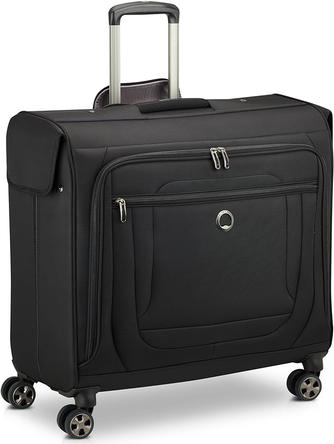 DELSEY PARIS Helium DLX Rolling Garment Bag with Spinner Wheels, Black