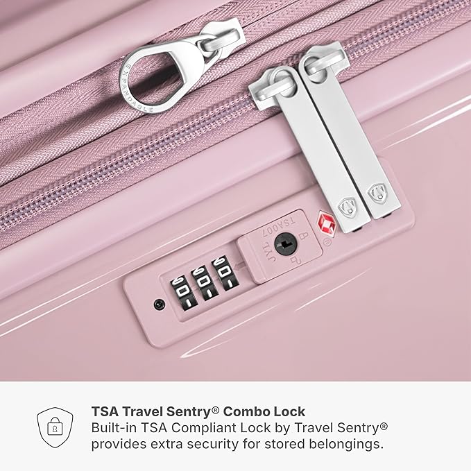 Traveler's Choice Edinburgh II Hardside Spinner Luggage, TSA Lock, Pink, 2 Piece Set (21/29)