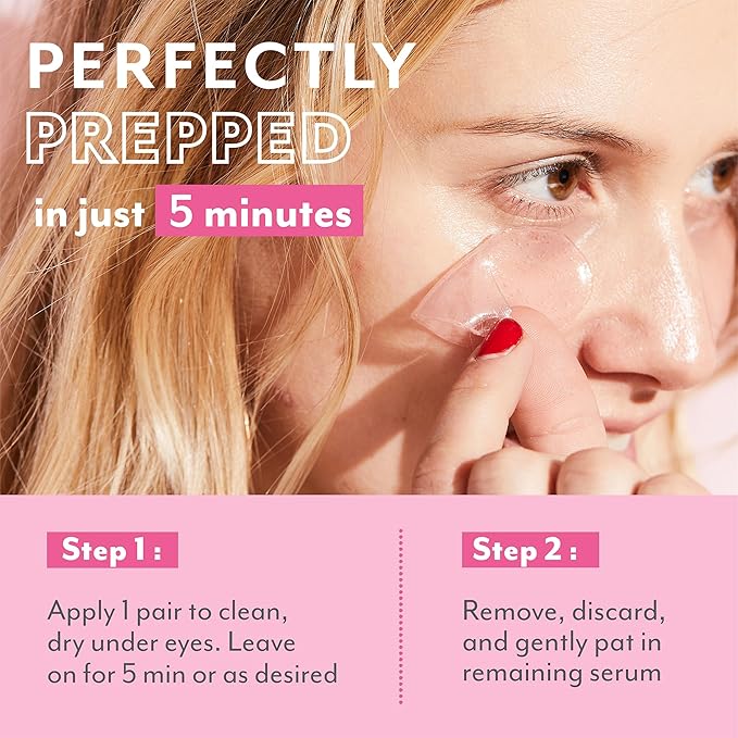Patchology Serve Chilled Rosé Hydrating Under Eye Patches – Hyaluronic Acid & Antioxidant-Infused Eye Masks to Reduce Dark Circles, Puffiness & Fine Lines - Ideal Skincare Essentials (5 Pairs)