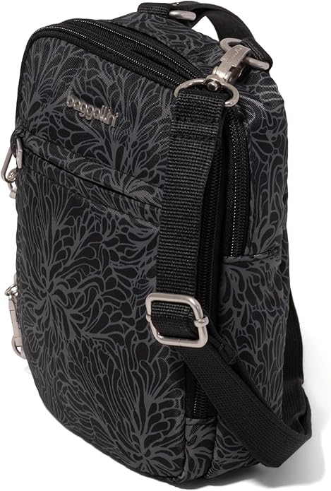 Baggallini Securtex® Anti-theft Mini Everything Crossbody Bag, 6.3"x8.25" Rfid, Locking Zippers & Cut-resistant Strap