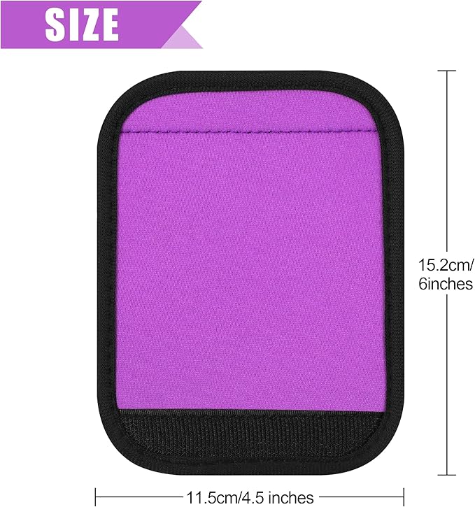 6 Pack Luggage Handle Wrap, Luggage Handle Wraps for Suitcase, Purple Luggage Tags, Suitcase Tags identifiers for Travel Accessories