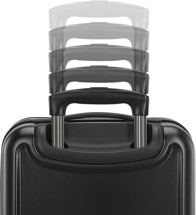 American Tourister Fathead Underseater Carry-On Luggage - Airline Approved - Customize with Favorite Sports or Character Decal - Durable ABS Hardshell - RightHeight™ Adjustable Handle - Black