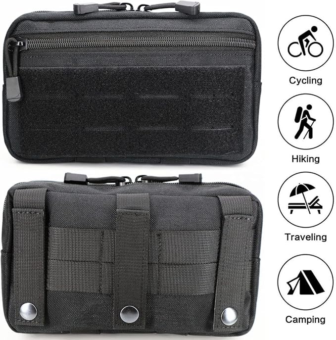 Tactical Molle Pouch, Multi-Purpose EDC Admin Pouch Utility Gadget Gear Backpack Military Waist Bag for Outdoor, Hunting, Traveling, Hiking