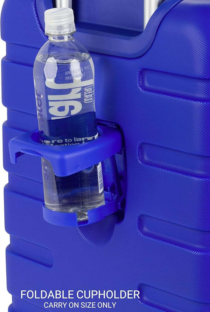 SwissGear 7366 Signature Hardside Expandable Luggage with Spinner Wheels, TSA Lock, Cup-Holder, Cobalt, Carry-On 19-Inch