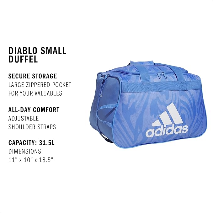 adidas Unisex Diablo Small Duffel, Sports Duffle Gym Bags for Men or Women, One Size