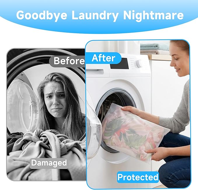 2 Pack Extra Large Mesh Laundry Bags, 24 x 31 in Fine Mesh Wash Bags for Big Items, Durable Zipper Laundry Bags for Pillows, Stuffed Animals, Pet Bedding & Blankets (Fine Mesh White, 2 XXXL Large)