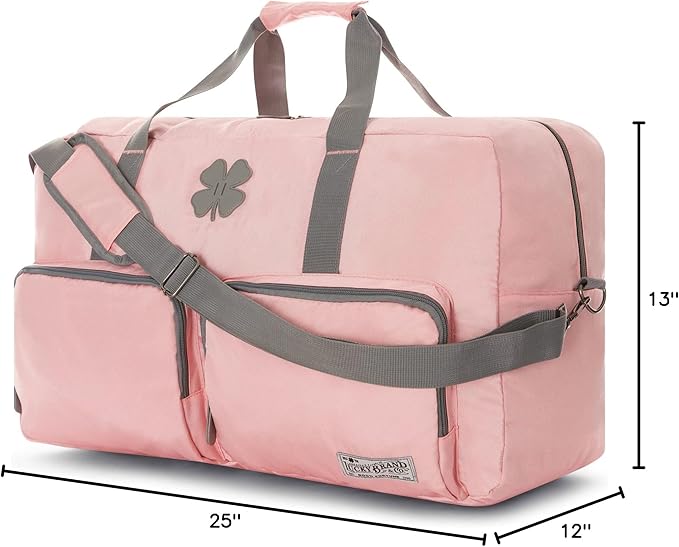 Lucky Travel Duffel Bags 65L, Gym Bag, Travel Bag & Large Duffle Bag for Men, Foldable Overnight Weekender Bags for Women & Men with Adjustable Shoulder Strap, Bridal Rose