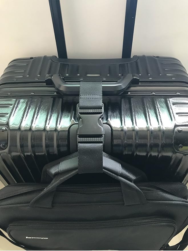 2pcs Travel Luggage Straps for Suitcases, Two Add a Bag Travel Luggage Adjustable Buckle Belt Travel Accessories Connector Attachment - Connect Your 3 luggages
