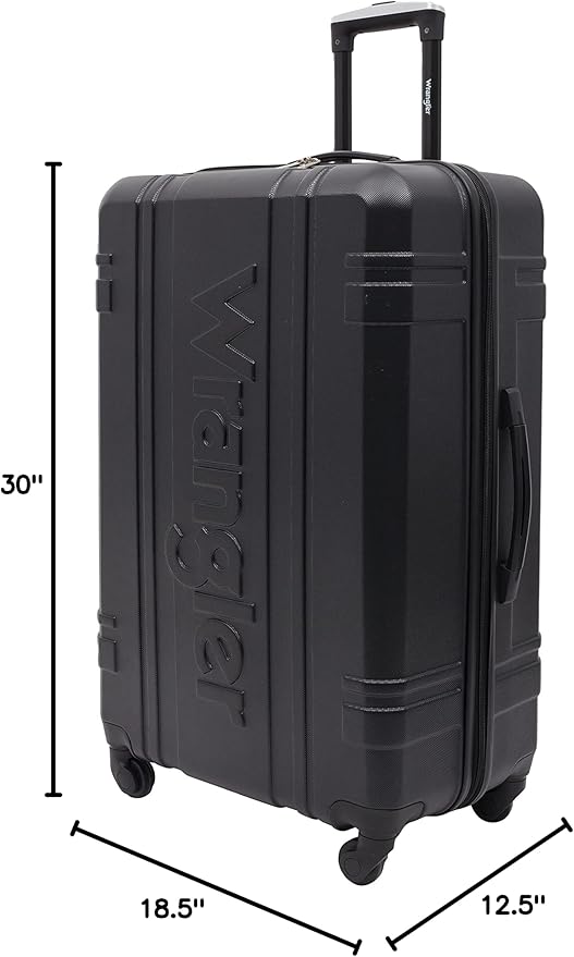 Wrangler Venture Luggage and Travel Set, Black, 7-Piece Set