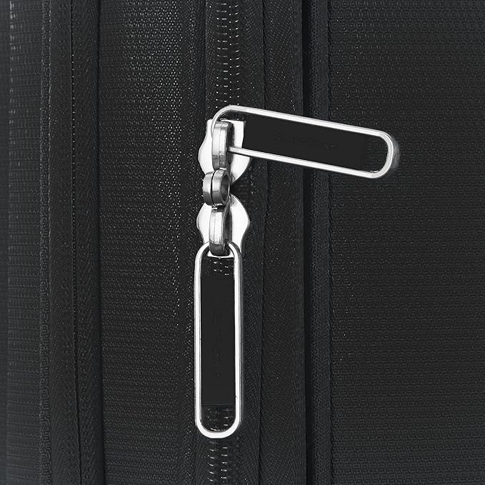Samsonite UpLIFT Lightweight Large Checked Softside 3-Piece Luggage Set with Spinner Wheels - Expandable - Airline-Approved, Polyester Soft Suitcase for Ultra Light Travel - Black