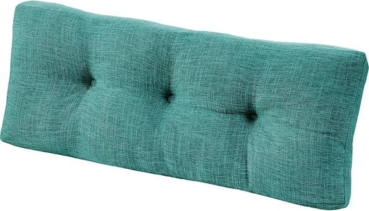 downluxe Indoor Bench Cushion for Indoor Furniture, Non-Slip Tufted Overstuffed Textured Foam Bench Seat Cushion, 42" X 16" X 4", Green, 1 Pack