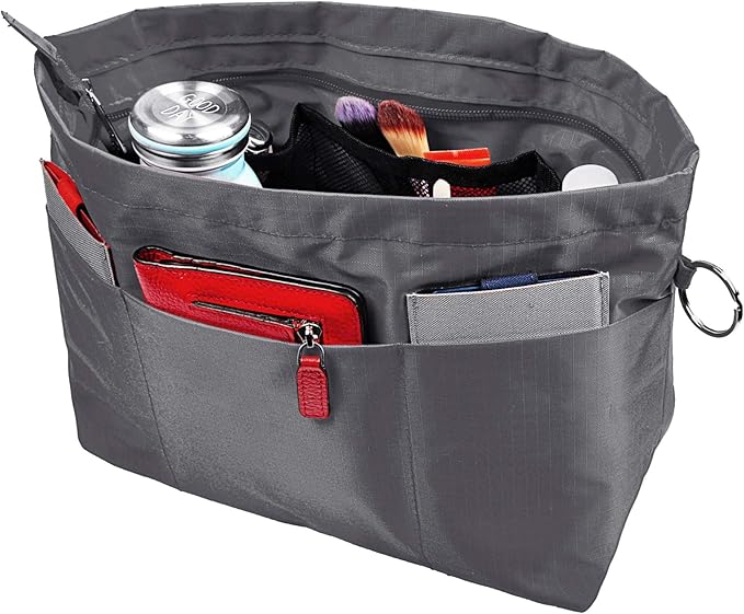 Vercord Handbag Purse Tote Pocketbook Organizer Insert Zipper Closure 11 Pockets 3 Sizes Many Colors