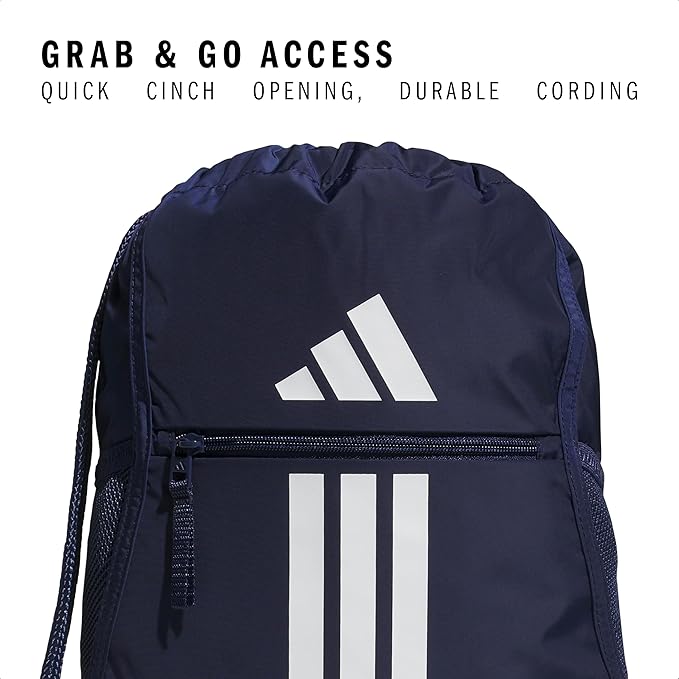 adidas Alliance Sackpack – Drawstring Backpack for Sports, Small Gym Bag