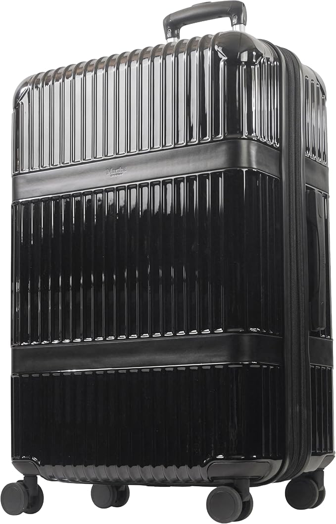 Martha Stewart The Bedford 30 Inch Rolling Luggage, Hardshell Suitcase with Spinner Wheels, Black
