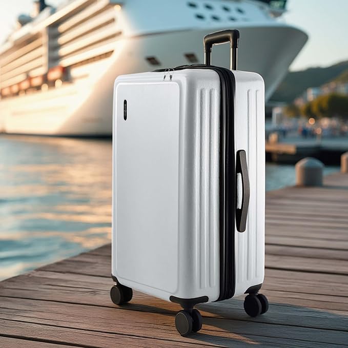 28 Inch Luggage with Spinner Wheels, Hard Shell Suitcase with TSA Locks for Luggage, Travel Large Suitcase, Expandable Hard Shell Suitcases, White