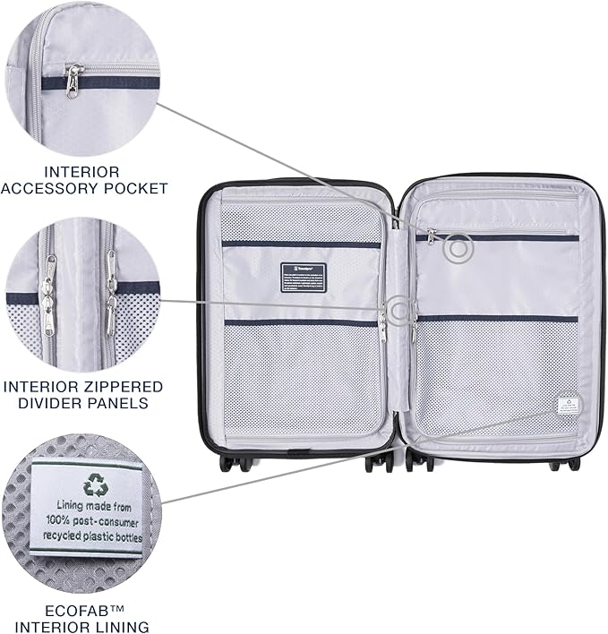 Travelpro Maxlite Air V2 Hardside Expandable Carry on Luggage, 8 Spinner Wheels, Lightweight Hard Shell Suitcase, TSA lock, Slate Green, Compact Carry On 19-Inch