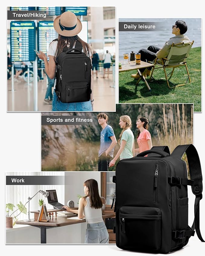 WONHOX Large Travel Backpack Carry on Flight Approved Laptop Work Business Backpack for Women Men Mochila de Viaje