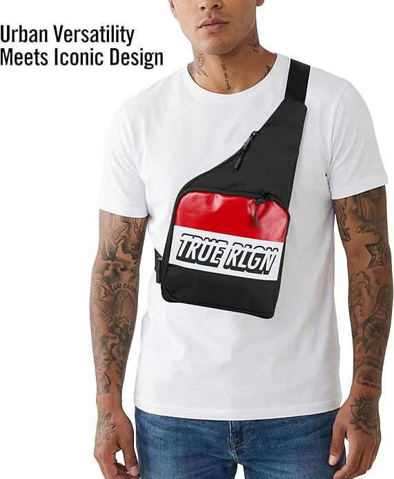 True Religion Cross Body Bag for Woman and Men - Anti Theft Shoulder Sling Bag, Zipper Phone Pocket and Key Leash