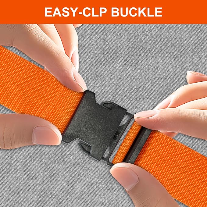 Luggage Straps,Suitcase Straps for Luggage and Add a Bag Luggage Straps for Suitcase,Travel Accessories for Connecting Suitcases or Smaller Packages Together (Orange 2 pcs)