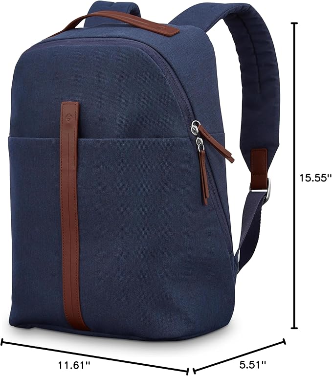 Samsonite Virtuosa Carry-On Travel Backpack with Padded Laptop Sleeve, Navy