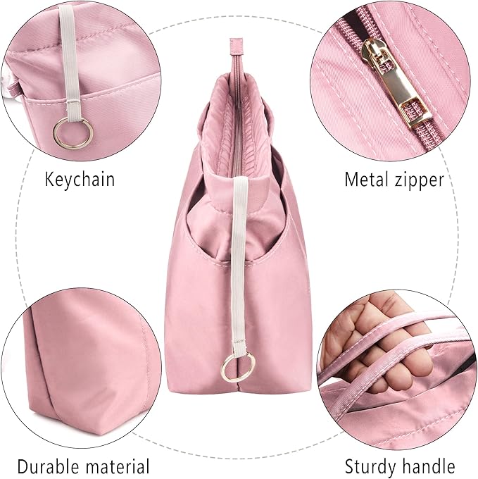 Vercord Purse Insert Organizers for Tote Handbag Bag in Bag with Zipper Liner Bag Organizer for Women 14 pockets