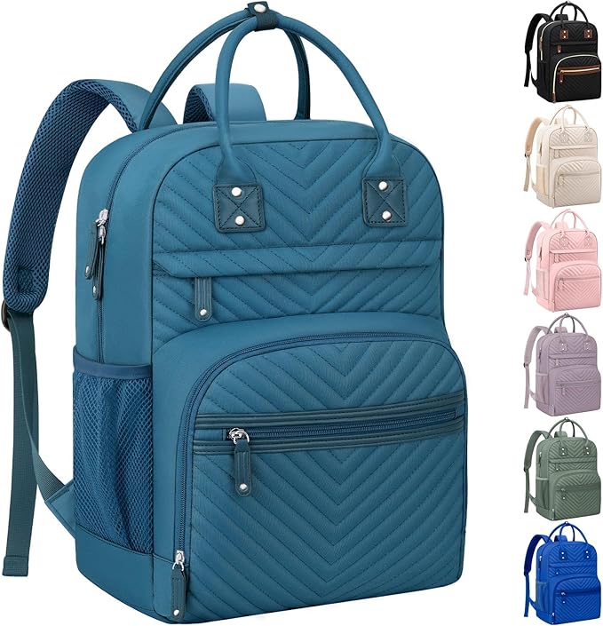 Tenot Baby Diaper Bag Backpack Tote for Women Large Capacity with Insulated Pockets Multifunctional Waterproof Diaper Bags For Baby Girl Boy Mama Maternity Travel Bag Peacock Blue