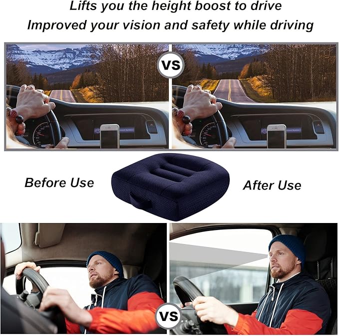 Seat Cushions for Office Chairs, Desk Chair Cushion for Long Sitting, Office Chair Pad Sitting Seat Pillow for Office Chair, Trucks,Car, Home,Wheelchair, Angle Lift Seat Cushion