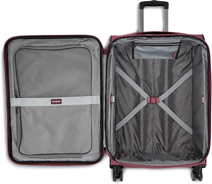 Samsonite Ascella 3.0 Softside Expandable Luggage with Spinner Wheels, 3-Piece Set (20/25/28), Mauve Haze