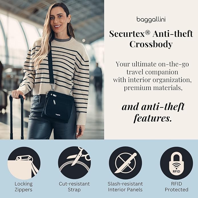 Baggallini womens Securtex Anti-theft Crossbody
