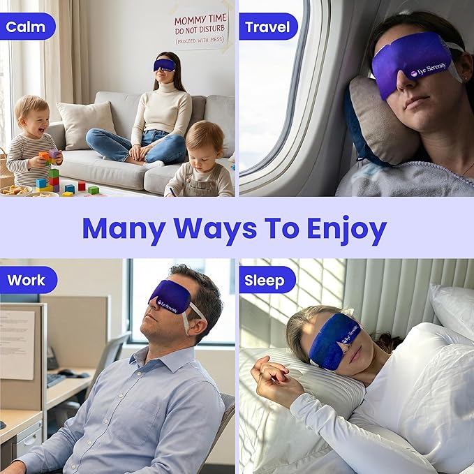 Lure Essentials Steam Eye Mask by Eye Serenity Self-Heating Warm Compress, 30-Pack, Unscented, Dry Eye Relief, Perfect for Self-Care, Ideal for Office, Travel & Nightly Relaxation, Calm Sleep