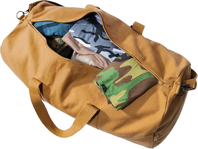 Rothco Heavy-Duty Canvas Shoulder Duffle Bag - Rugged Travel Gym Gear Equipment Bag